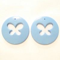 50mm Acrylic Pandant Butterfly Blue, 2gab